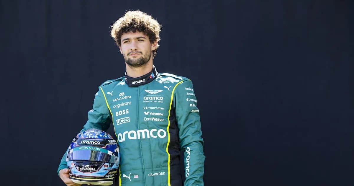 Jak Crawford: El joven piloto estadounidense debuta en los Libres 1 en Japón con Aston Martin