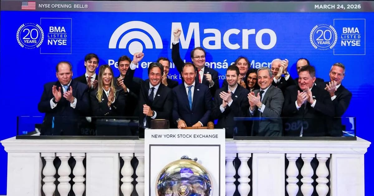 Banco Macro celebra 20 años en Wall Street con un simbólico campanazo de apertura