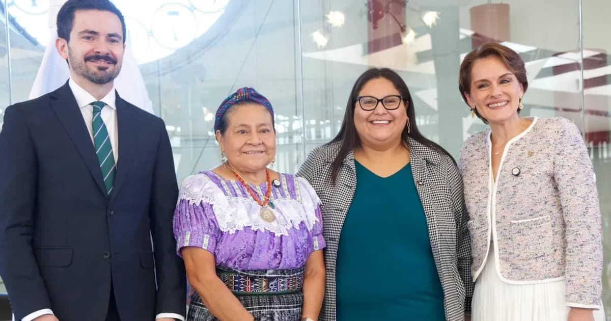 Rigoberta Menchú apoya las políticas de igualdad de Sheinbaum en un foro sobre la paz