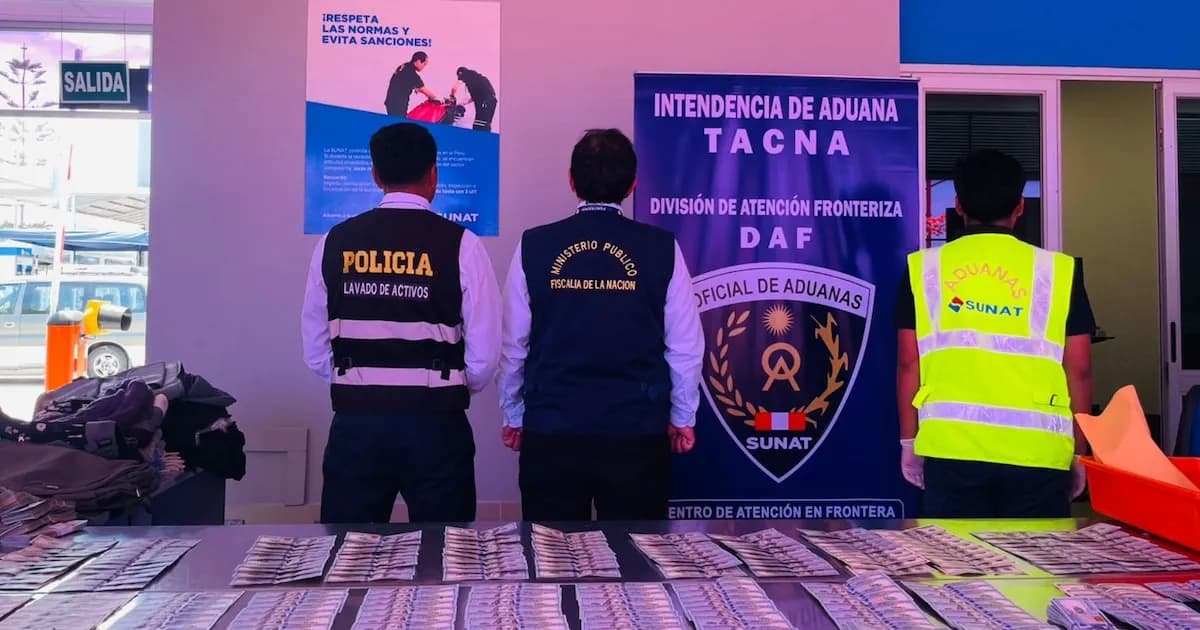 Detienen a dos extranjeras en la frontera con Chile por llevar más de un millón de soles no declarado