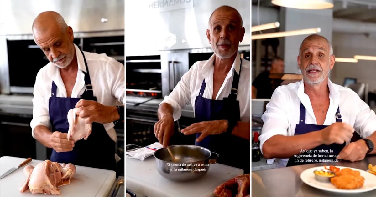 Christian Petersen enseña a preparar la milanesa de pollo perfecta tras su recuperación