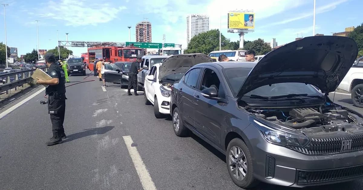 Accidente en la General Paz deja 12 heridos y complica el tránsito en Buenos Aires