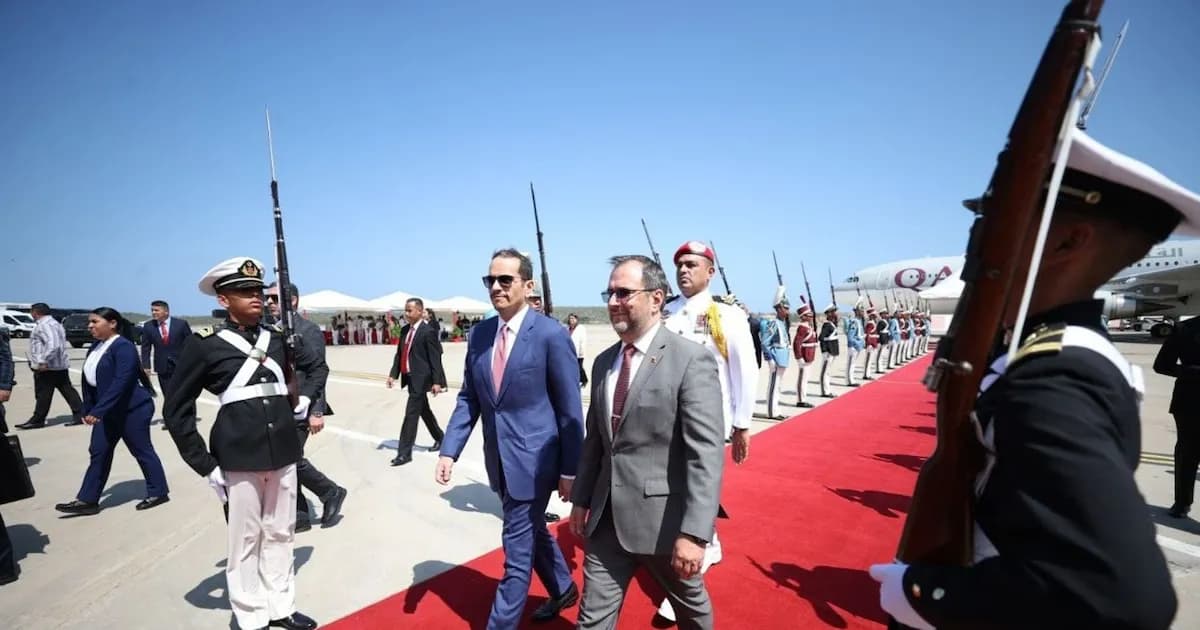 Con el fin de "fortalecer las relaciones bilaterales", el Gobierno venezolano recibe al primer ministro de Qatar