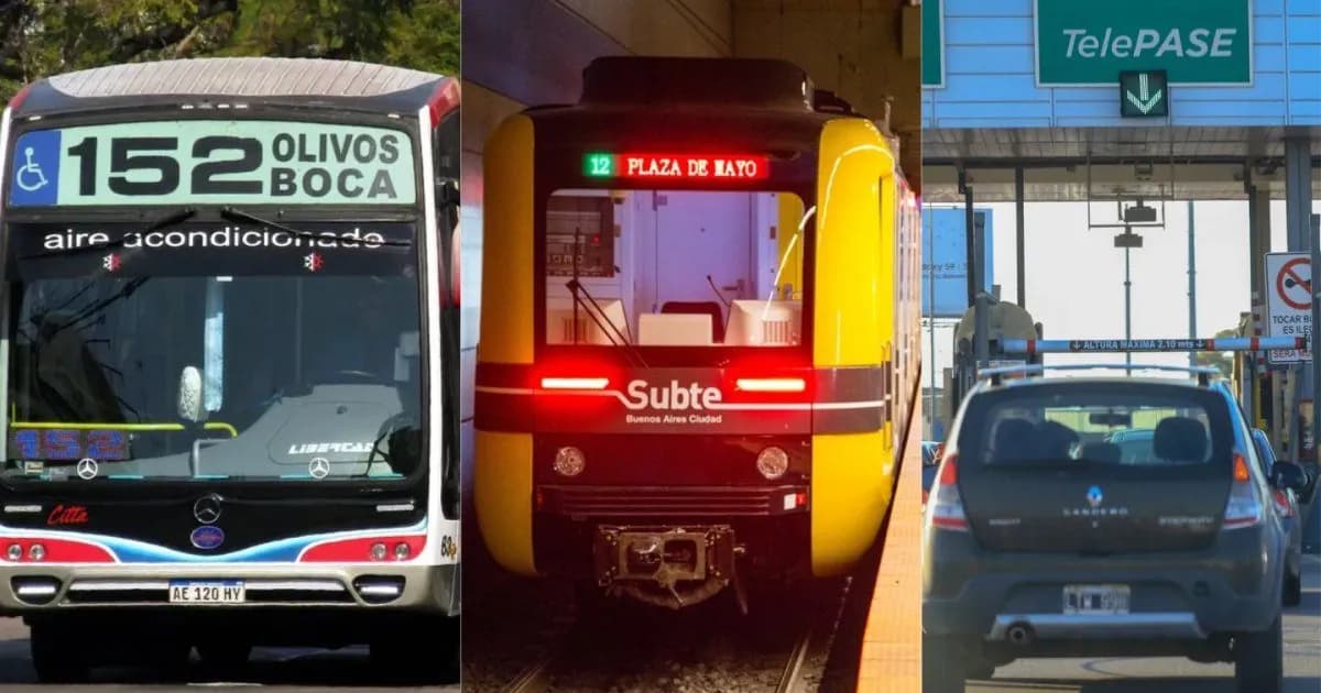 Incrementos en transporte público y peajes: nuevos precios en CABA y provincia