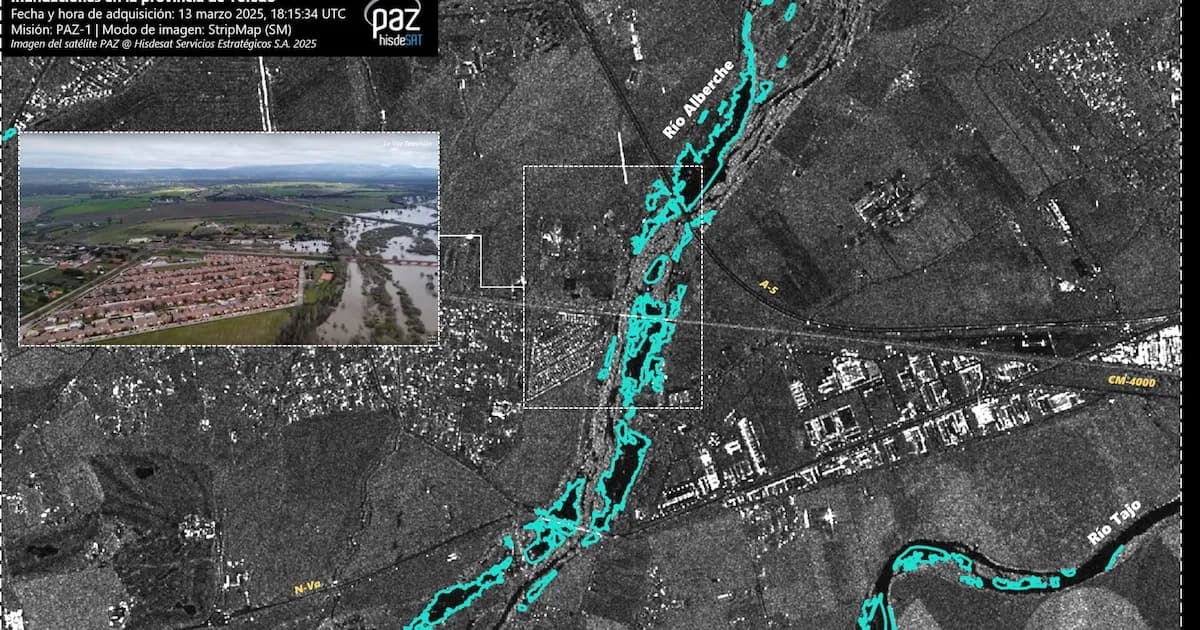 El satélite PAZ celebra ocho años capturando 236.000 imágenes para la gestión de emergencias en España