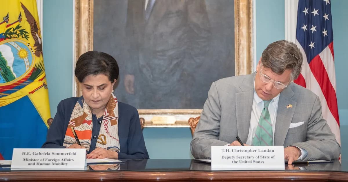 Ecuador y Estados Unidos firman acuerdo en energía nuclear para fines pacíficos