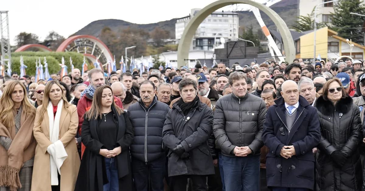 El peronismo se unifica en el acto oficial por Malvinas en Ushuaia