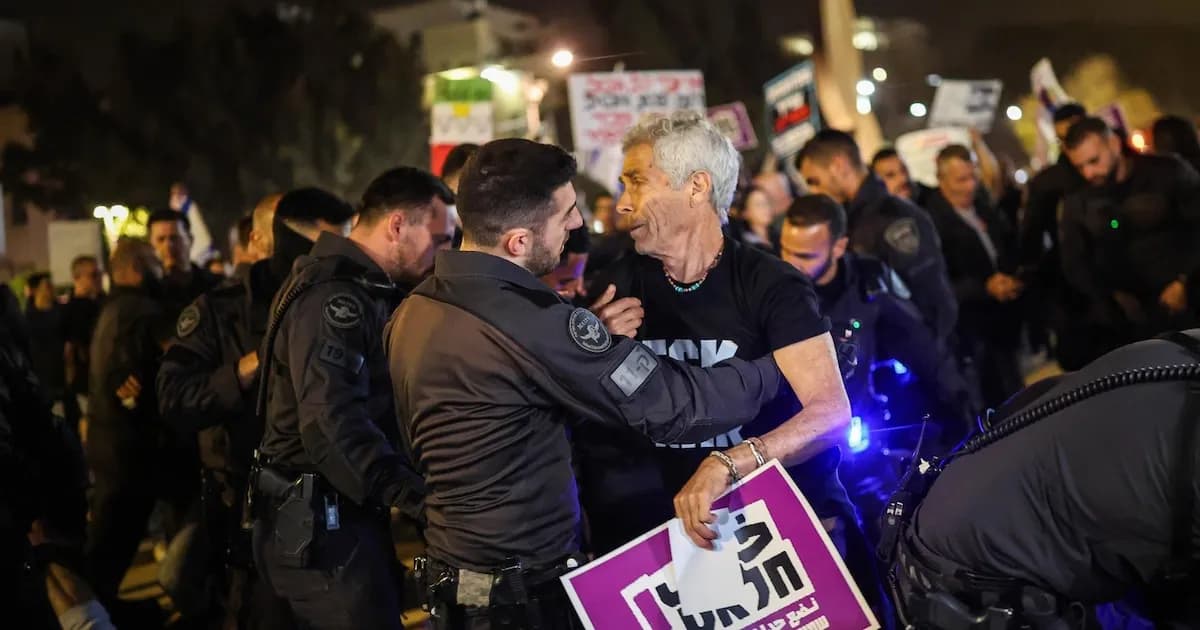 Tensión en Tel Aviv: Protestas contra la guerra generan enfrentamientos con la Policía