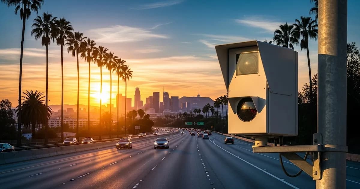 Los Ángeles implementa 125 radares para mejorar la seguridad vial y multar infracciones graves