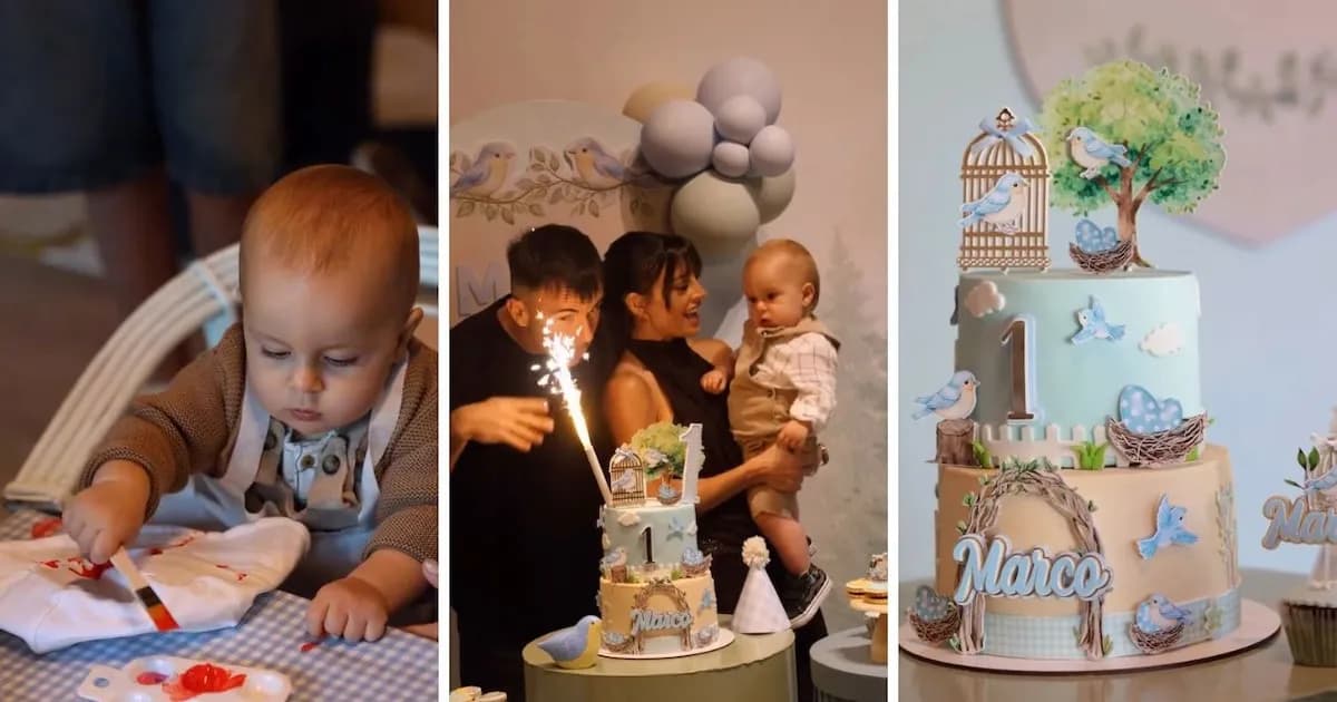 El primer cumpleaños de Marco: una fiesta familiar al aire libre llena de sorpresas