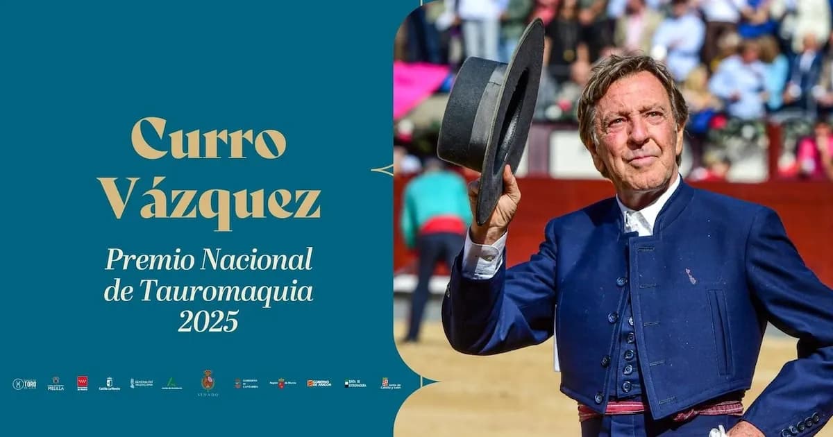 Curro Vázquez recibe el Premio Nacional de Tauromaquia 2025 por su destacada actuación