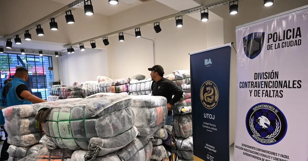 Desmantelan red de contrabando de ropa de marcas reconocidas en Belgrano