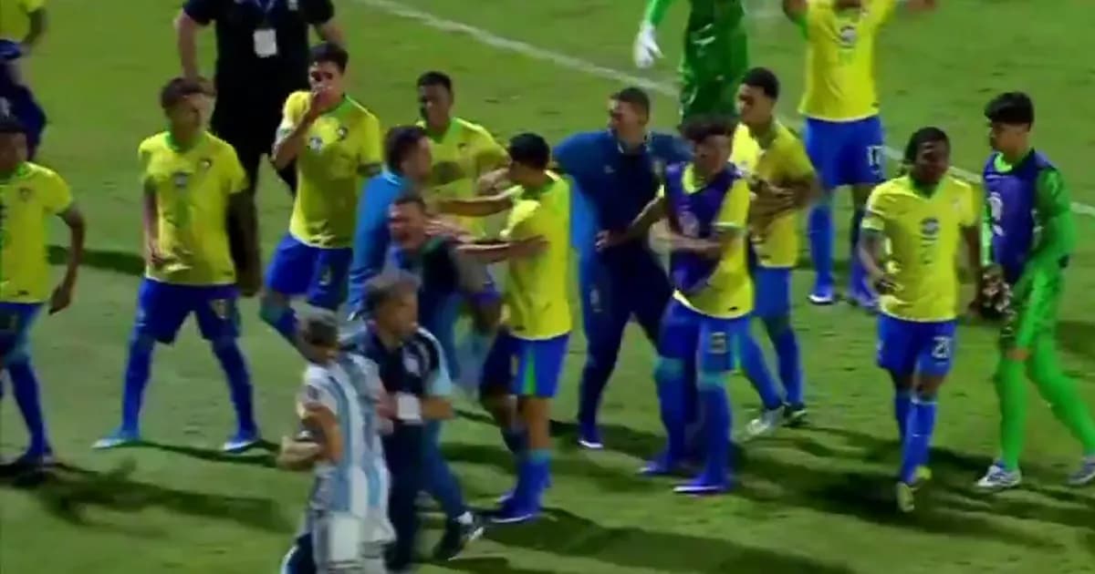 Conflicto en el clásico: Argentina y Brasil protagonizan un escándalo en el Sudamericano Sub 17