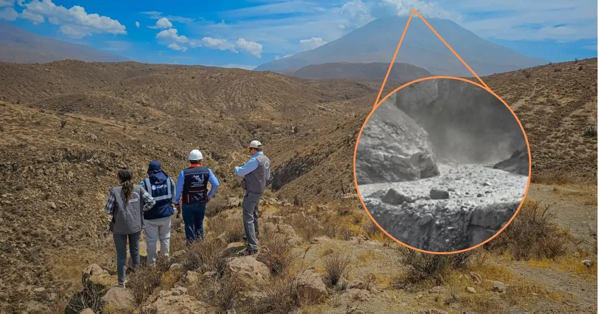 Alerta en Arequipa: flujo de lodo volcánico amenaza el suministro de agua potable