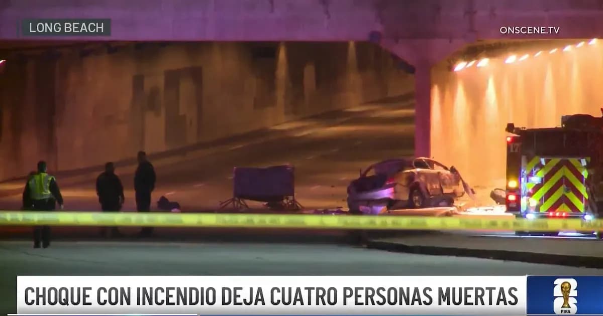 Trágico accidente en Long Beach: Cuatro víctimas fatales en colisión vehicular