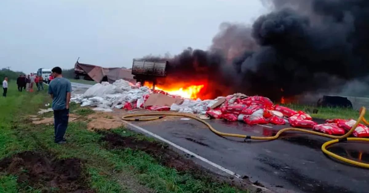 Tragedia en Chaco: un fallecido tras choque frontal entre camiones