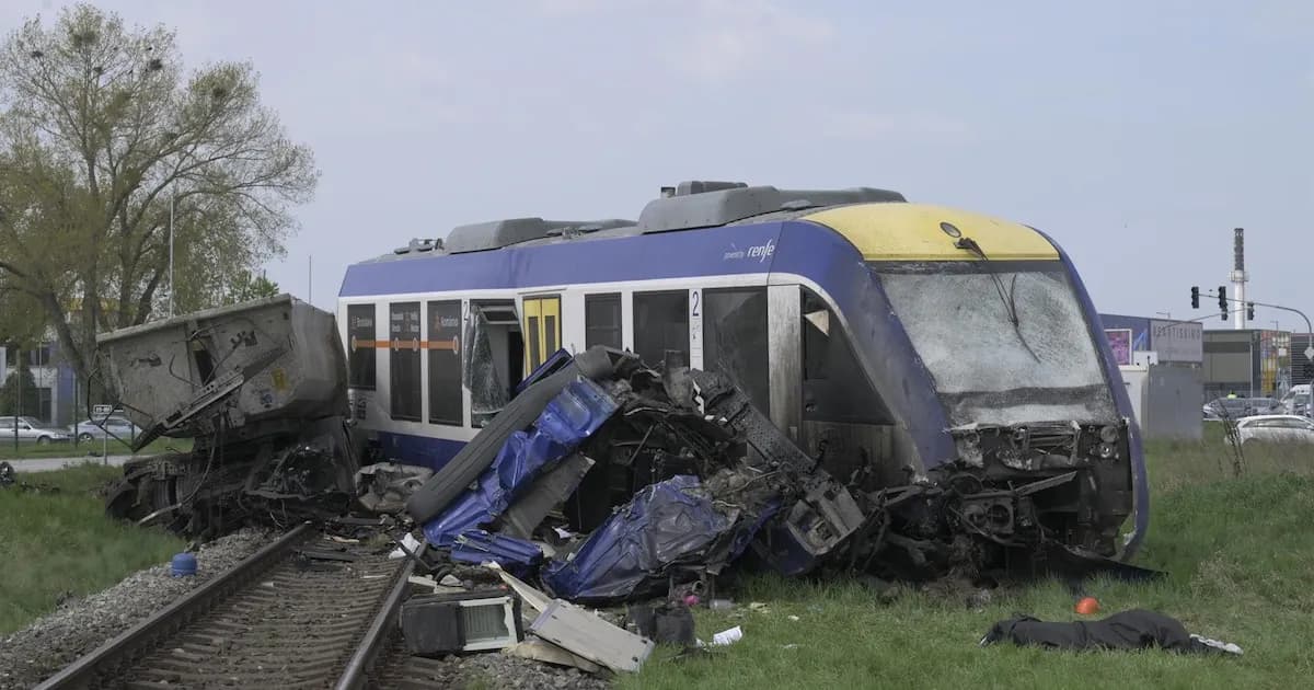 Tragedia en Eslovaquia: Choque entre tren y camión deja un muerto y 21 heridos