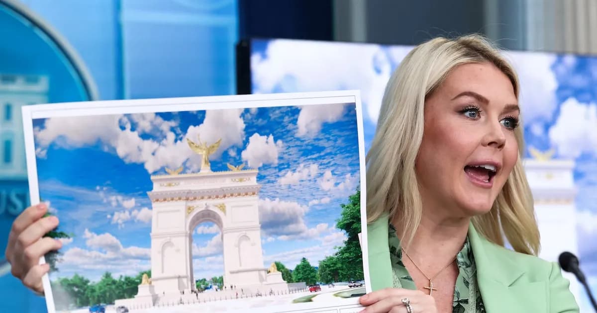 Aprobación preliminar para el imponente arco de Trump generó controversia en la capital