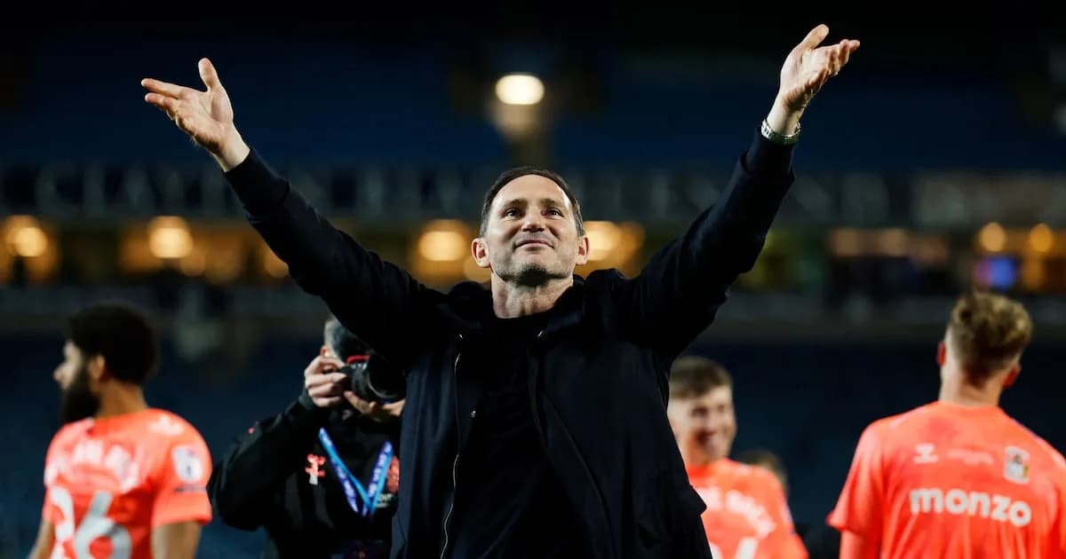 Coventry City de Frank Lampard regresa a la Premier League tras 25 años