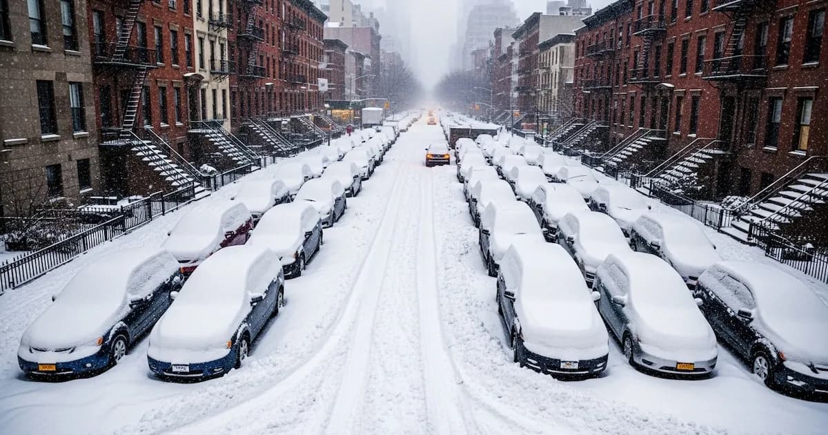 Tormenta invernal obliga a Nueva York a restringir circulación no esencial