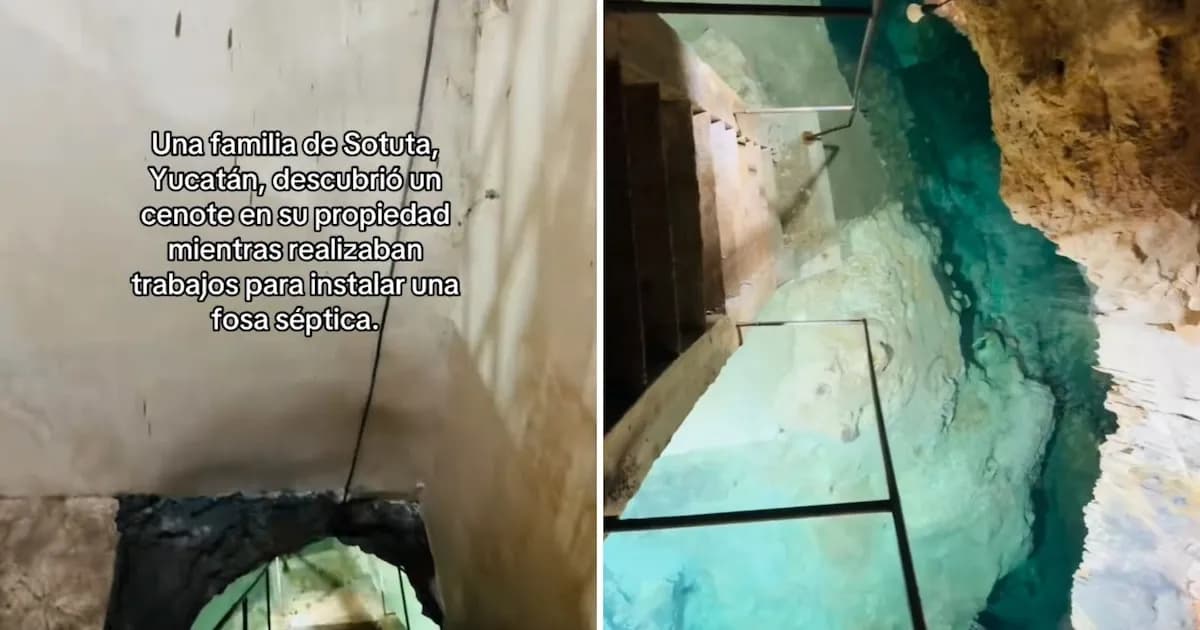 Politica: Instalaban una fosa séptica en su casa y descubren un cenote oculto: el hallazgo que se volvió viral en Yucatán