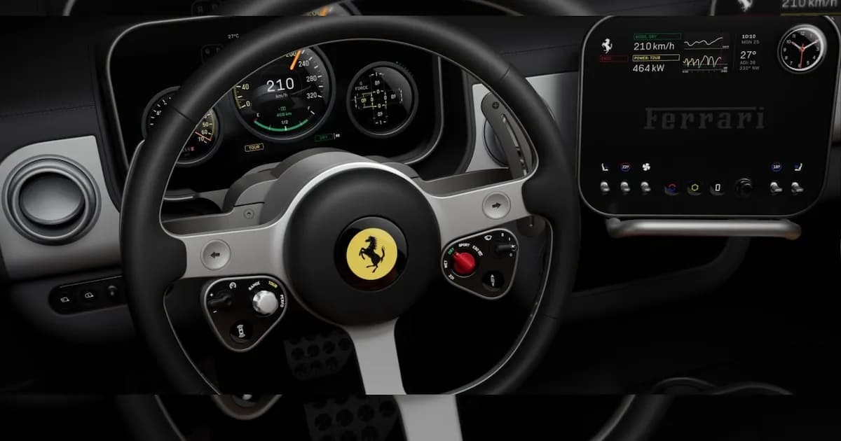 Jony Ive, el creador del iPhone, revoluciona el interior del Ferrari Luce sin pantallas táctiles grandes