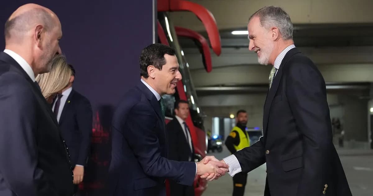 Moreno recibe al Rey Felipe en La Cartuja y destaca el rol de Andalucía en el deporte