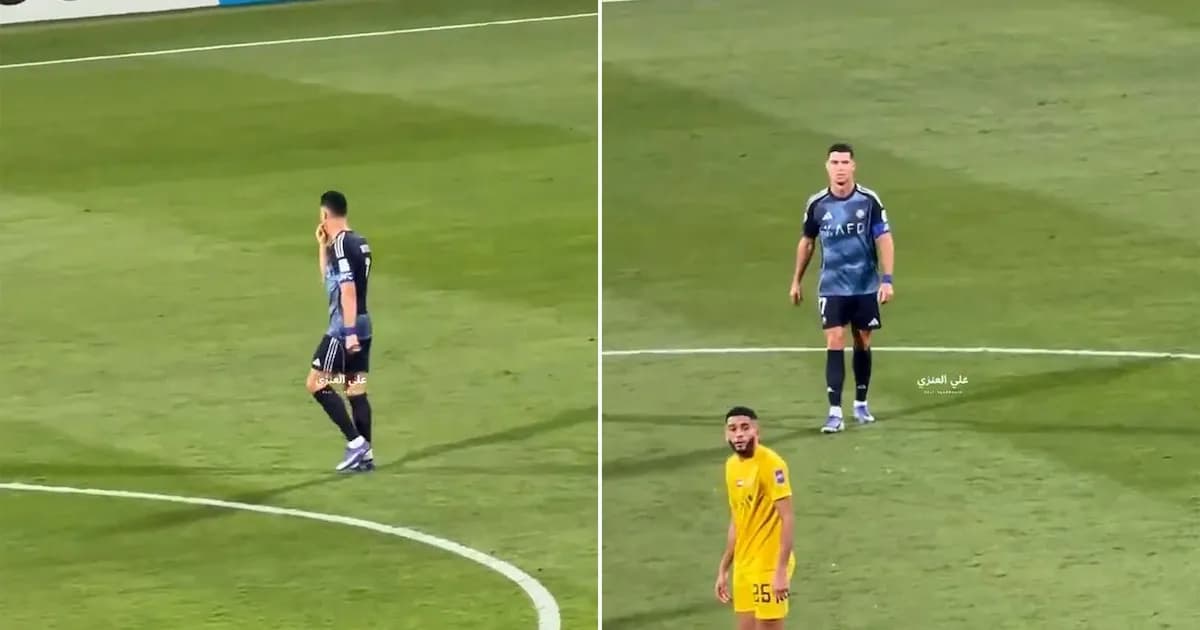 Cristiano Ronaldo responde a los hinchas del Al Wasl que coreaban el nombre de Messi