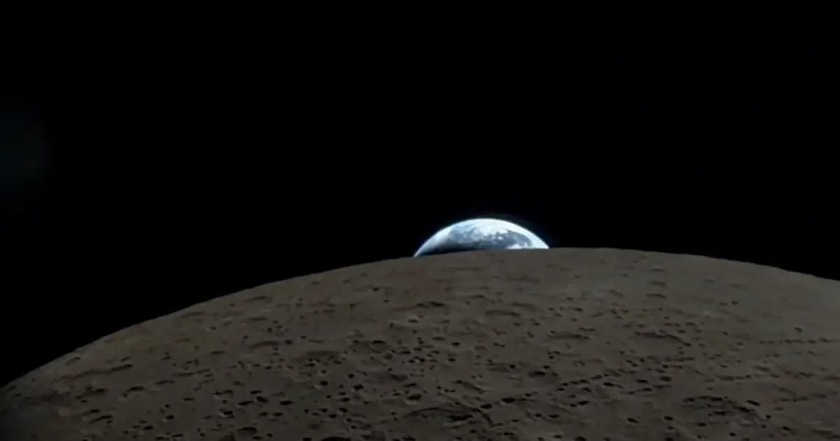 Un iPhone graba el asombroso momento en que la Tierra desaparece tras la Luna