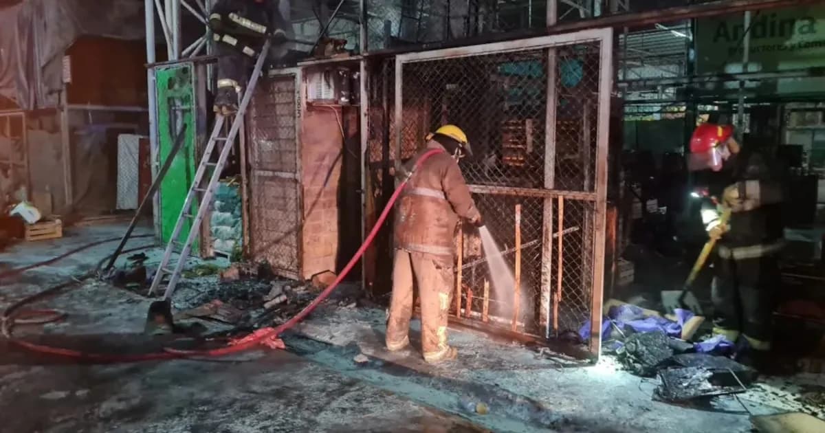Incendio devasta el Mercado Cooperativo del Este en Mendoza
