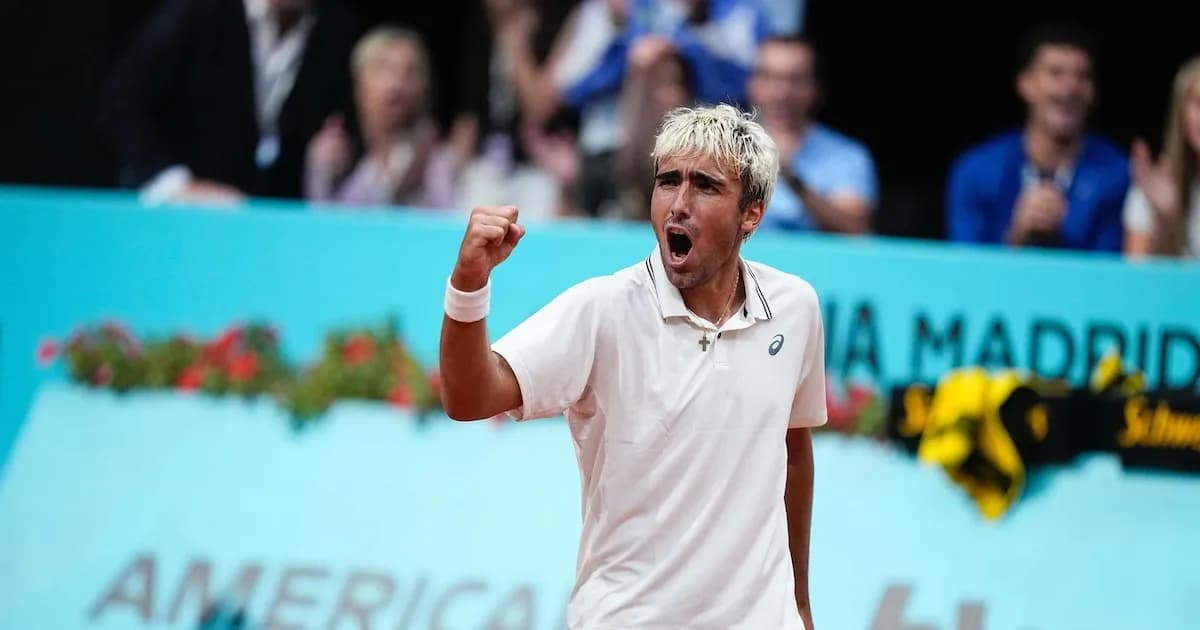 Dani Mérida avanza en el Mutua Madrid Open tras vencer a Corentin Moutet