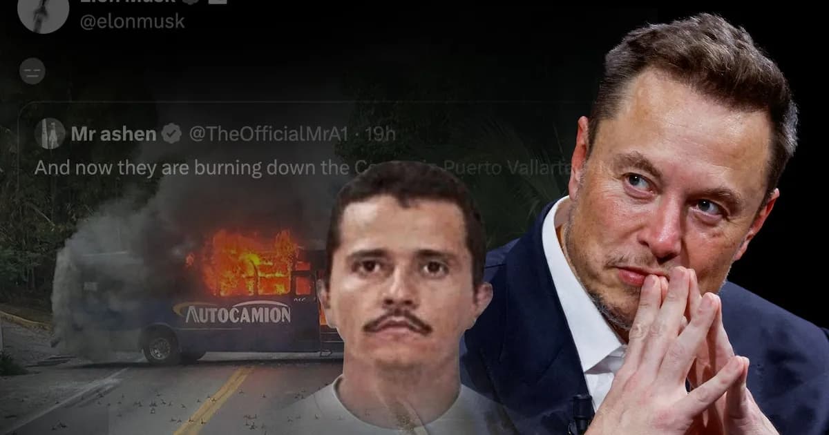 Elon Musk reacciona ante la violencia desatada por la muerte de 'El Mencho'