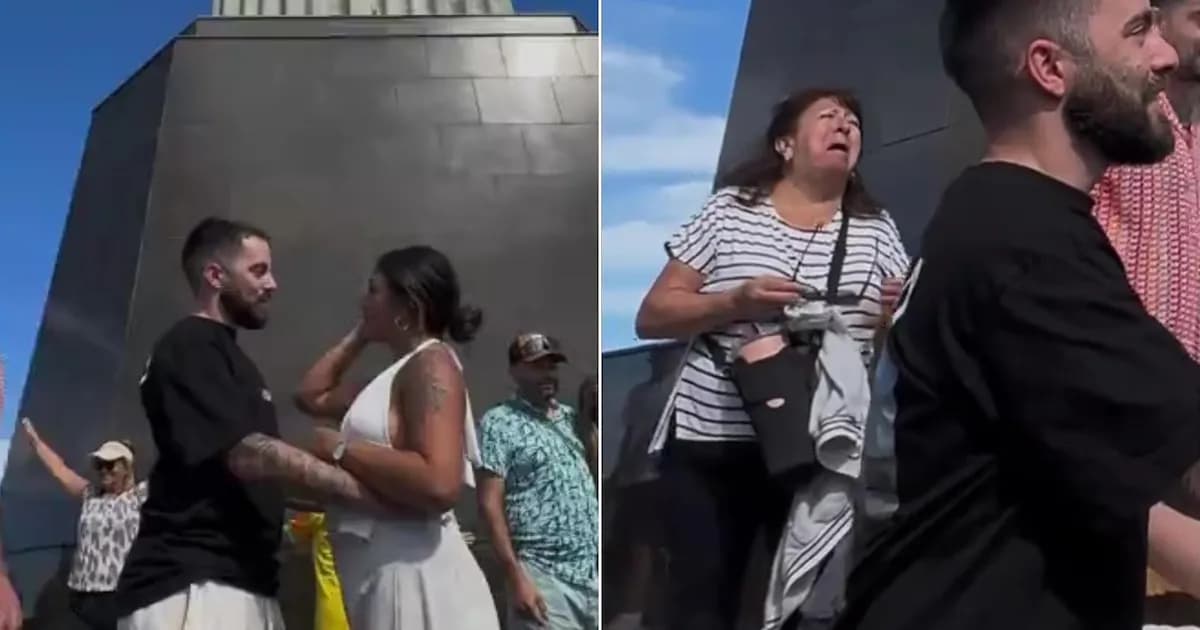 La pedida de mano en el Cristo Redentor que se volvió viral por un insólito detalle familiar