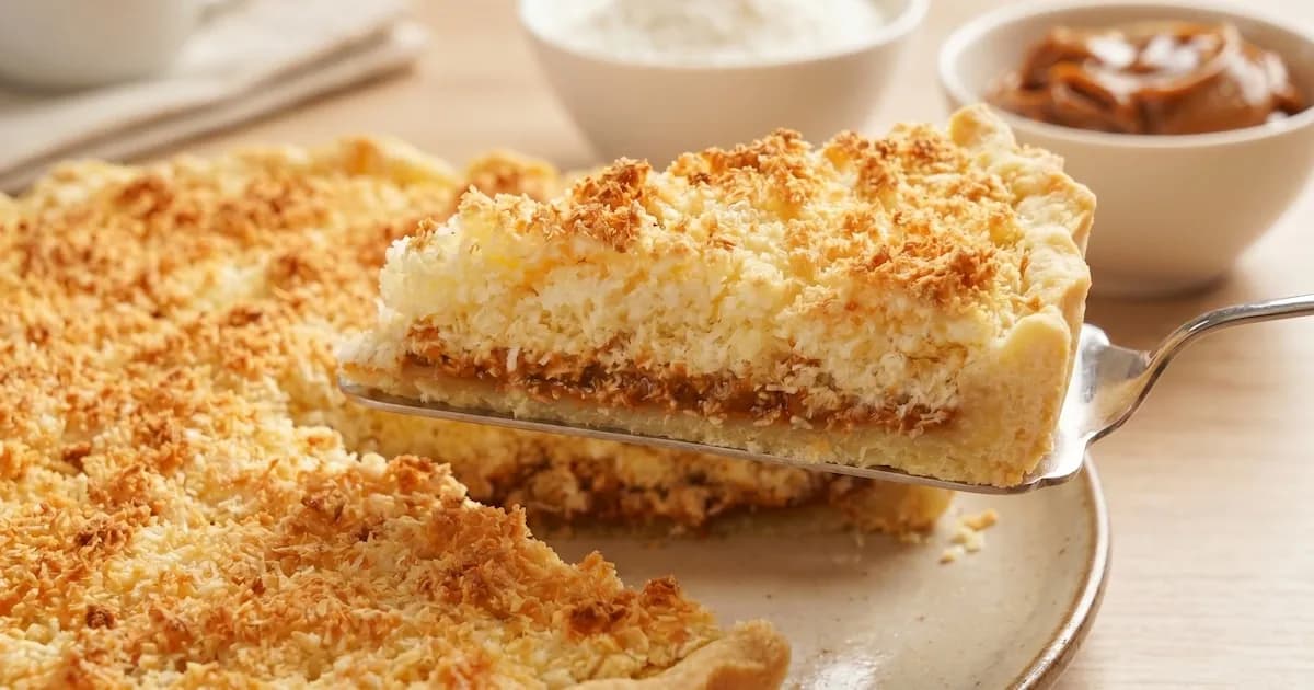 Deliciosa tarta de coco y dulce de leche: un postre fácil para cualquier ocasión