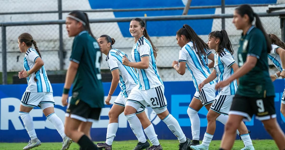 Argentina Sub 17 brilla en el Sudamericano femenino con un contundente 3 a 0 sobre Bolivia