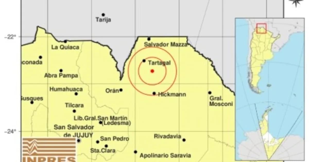 Salta registró un nuevo sismo de magnitud 4,4 que se hizo sentir en el norte de la provinica