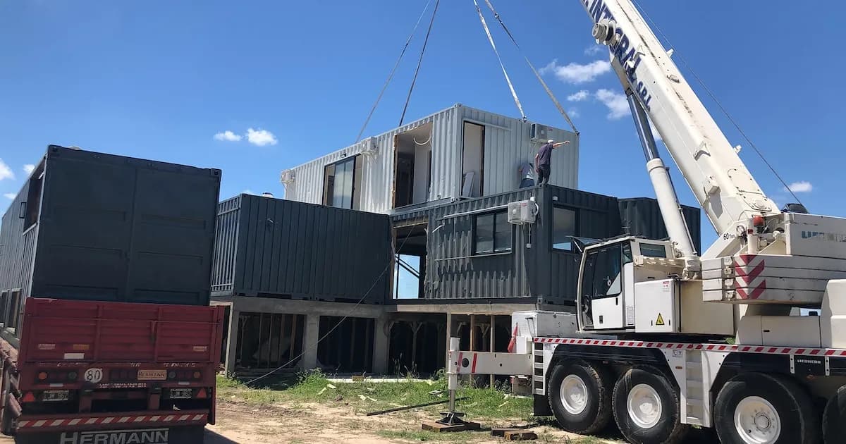 Una mansión innovadora: once contenedores transforman el campo en un hogar moderno