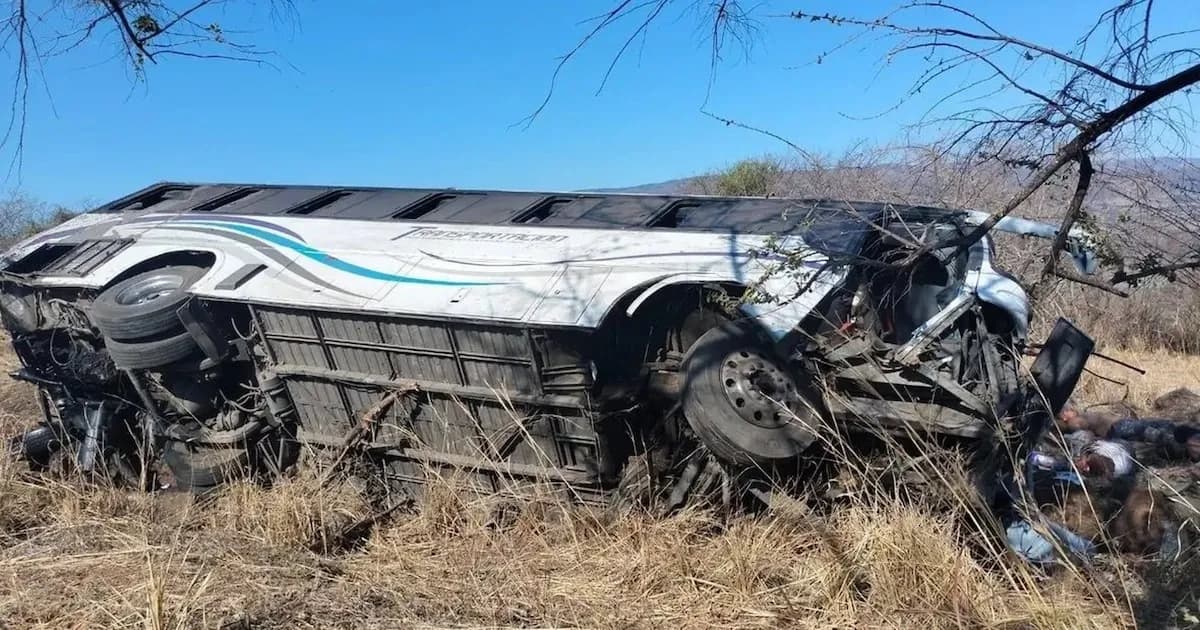 Tragedia en Nayarit: once muertos y más de 30 heridos tras volcadura de autobús turístico