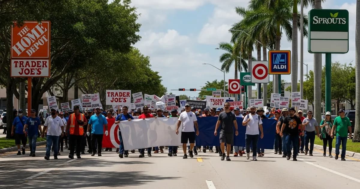 Protesta en Miami por condiciones laborales en viveros: trabajadores exigen derechos básicos