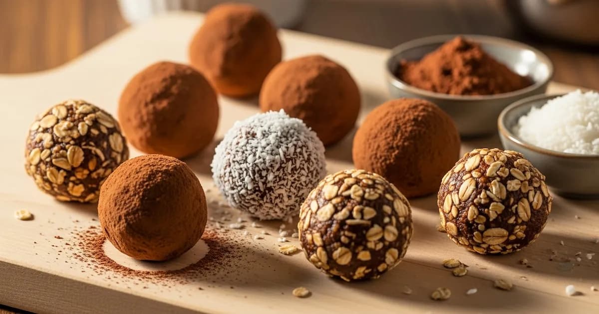 Delicia rápida: Trufas de cacao y avena sin horno