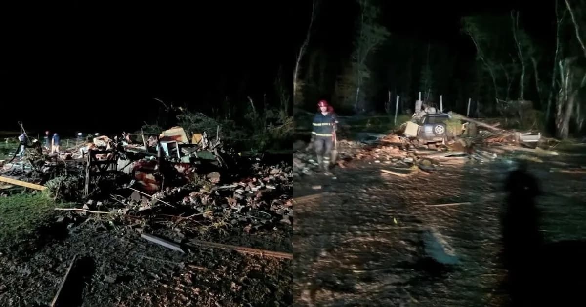 Tornado devastador impacta en Las Flores, dejando a la ciudad a oscuras