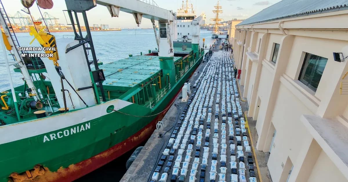 Récord de incautación de cocaína: 41 toneladas confirman alerta de Europol sobre la ruta atlántica