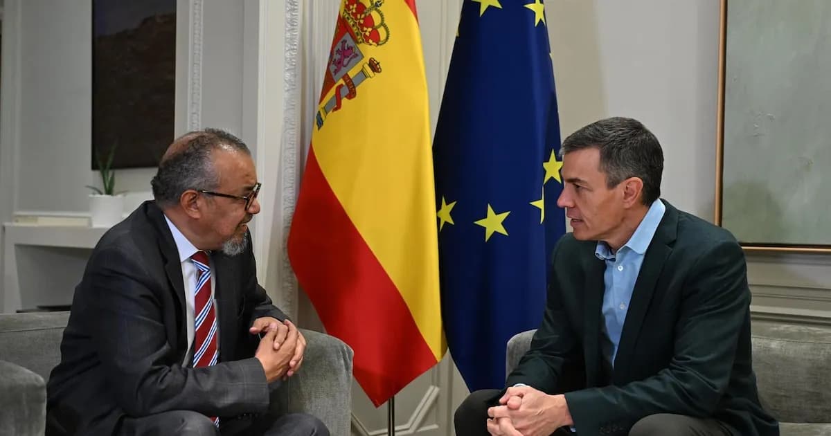 Sánchez y director de la OMS abordan el desembarco del MV Hondius en Tenerife