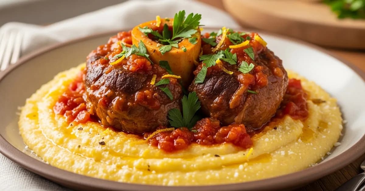 Delicias de Otoño: Polenta con Osobuco, un Plato Tradicional y Reconfortante