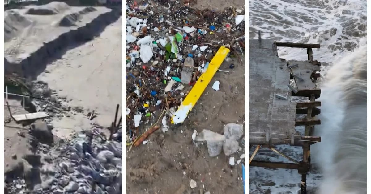 Destrucción en Mar del Plata: el impacto de la ciclogénesis en la costa atlántica