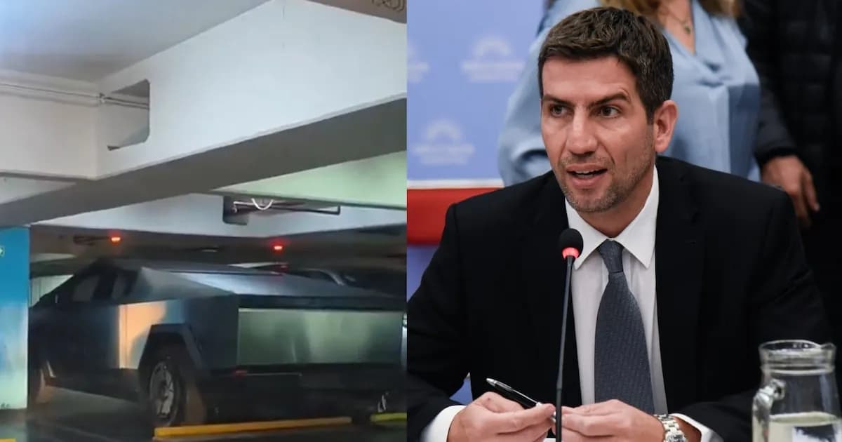 Diputado de La Libertad Avanza llega al Congreso con una Tesla Cybertruck de más de 100.000 dólares