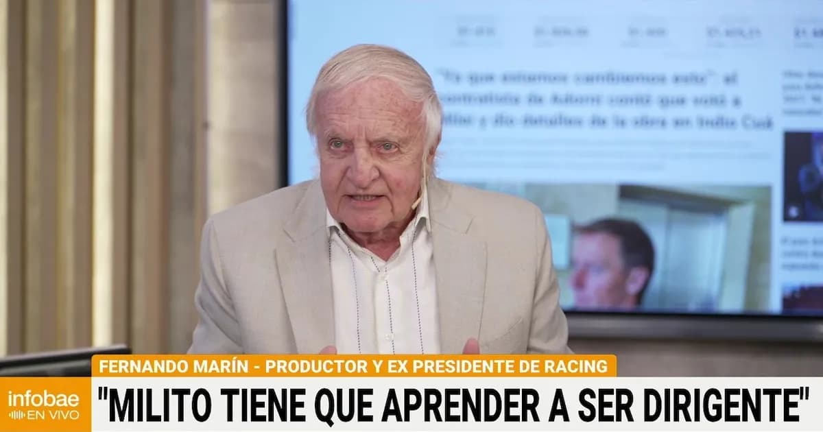 Fernando Marín critica a Diego Milito: "Como jugador fue un diez, como dirigente aún debe aprender"