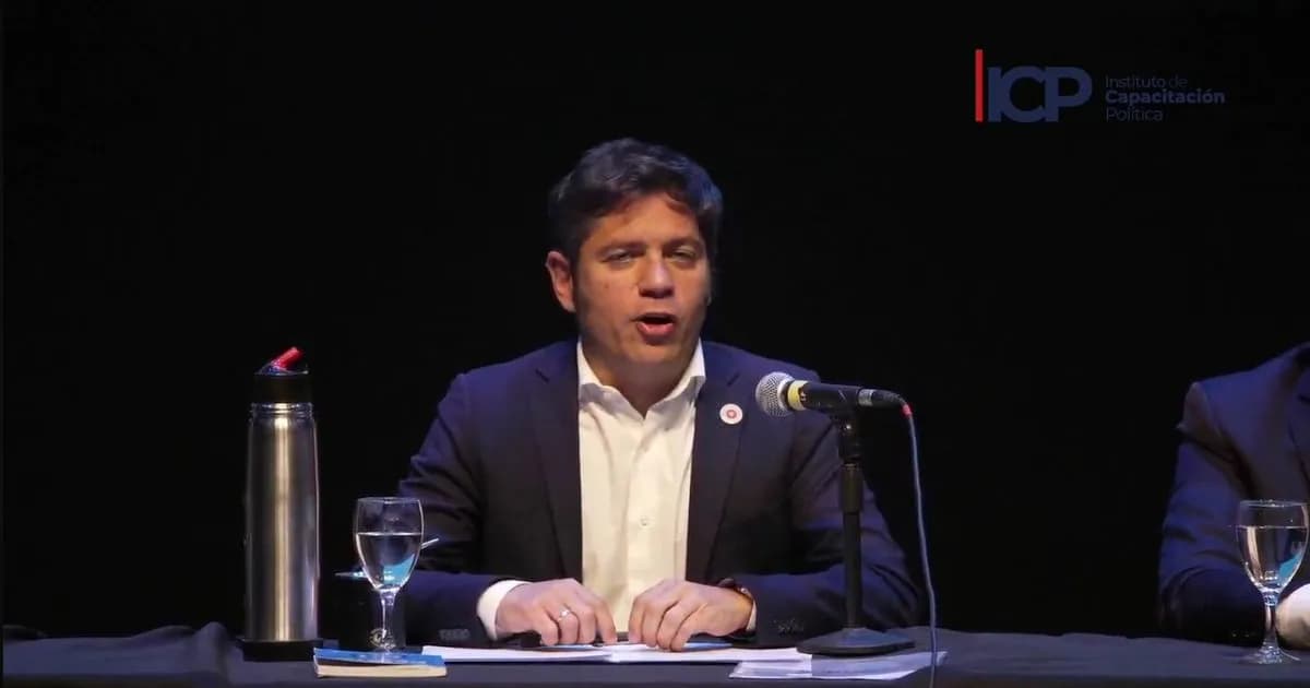 Kicillof inauguró curso del PJ y desafía a Milei mientras abre la puerta a la interna con Uñac