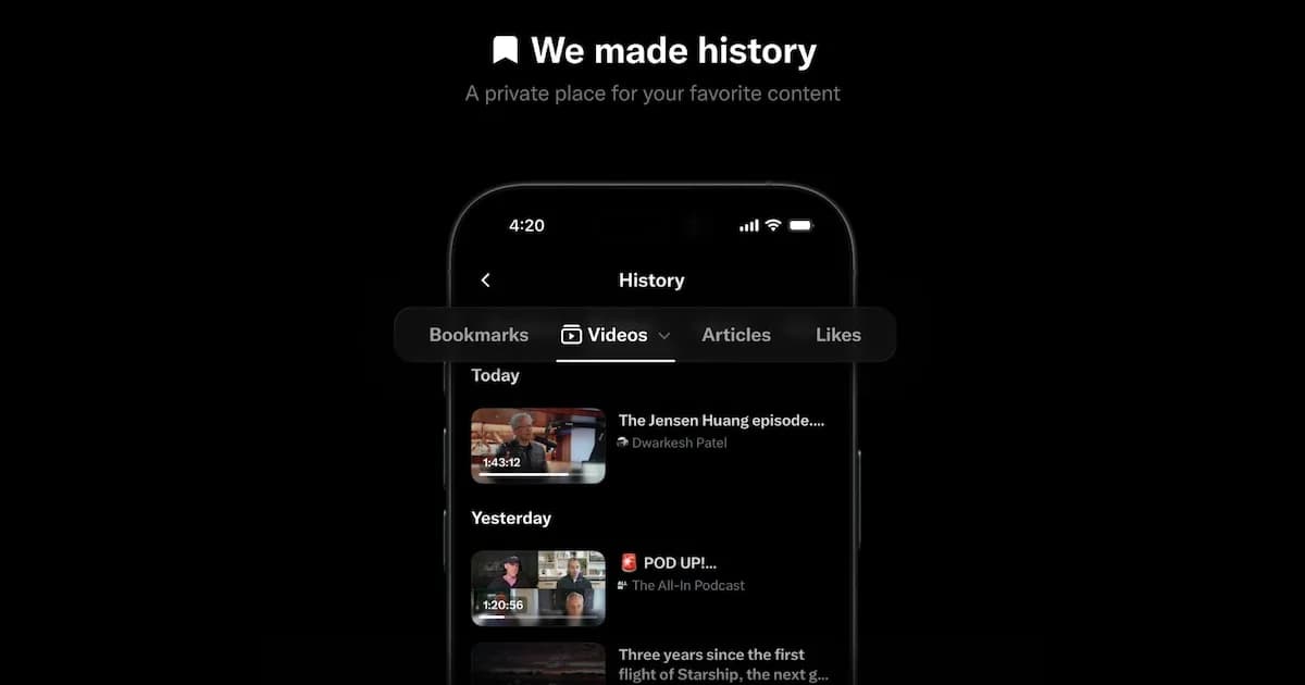X Introduce la Pestaña de Historial: Acceso Rápido a Contenidos Favoritos