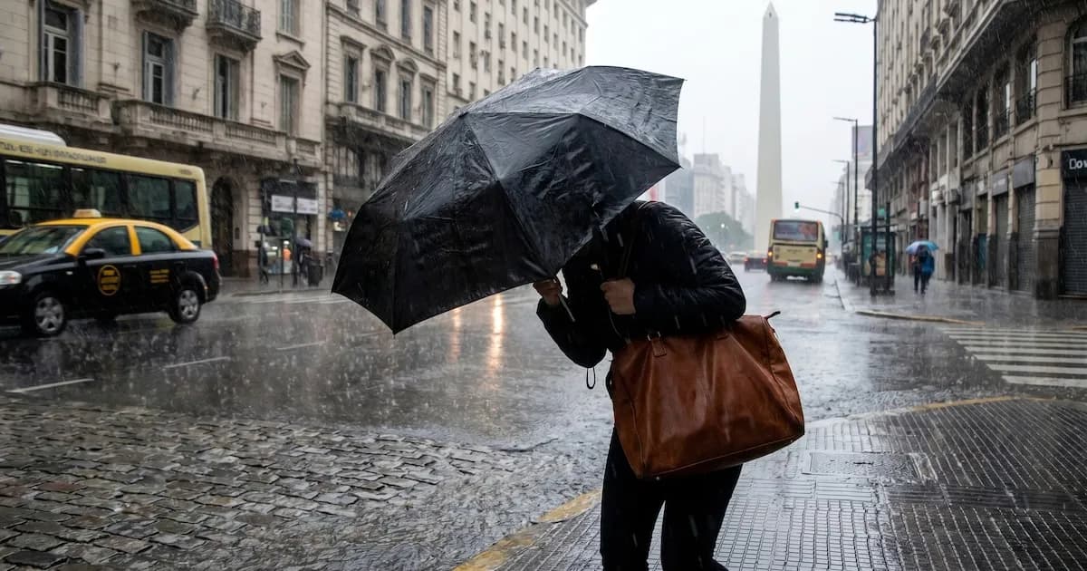 Lluvias y descensos térmicos en Buenos Aires este fin de semana